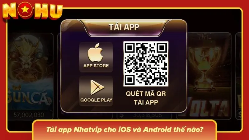 Hai thiết bị di động minh họa cách tiếp cận app trên từng nền tảng