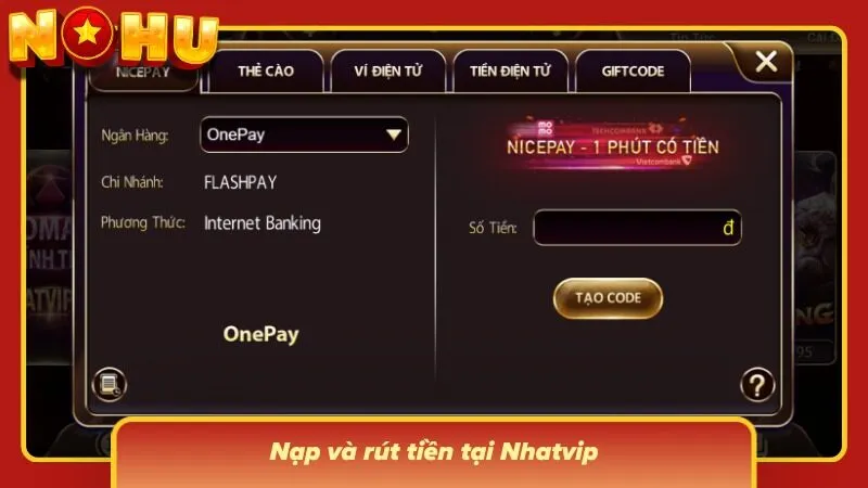 Các phương thức thanh toán được trình bày logic, dễ thao tác